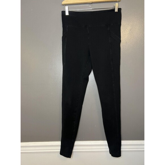 Max & Mia Leggings Womens Medium Black High Rise Pocket Stretch Ankle Pants - Picture 2 of 9